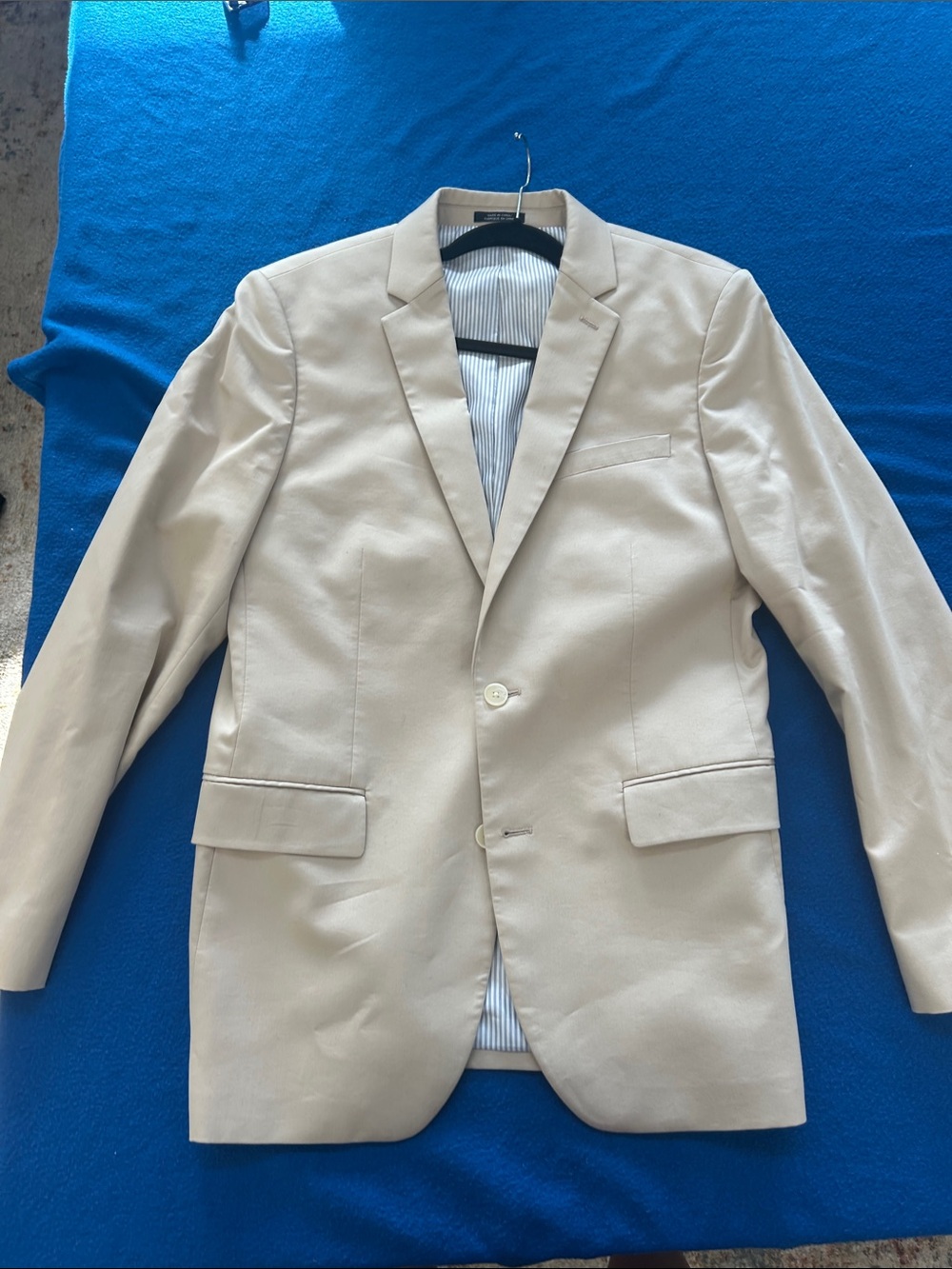 Express Men's Cream Single-Breasted Blazer